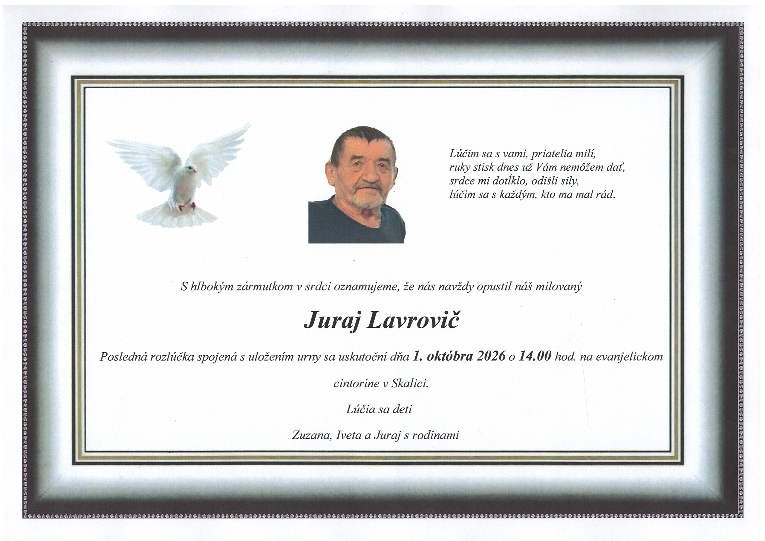 p. Lavrovič parte